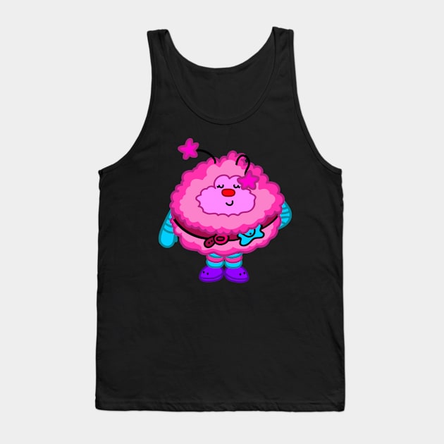 Purple Puff Tank Top by Toni Tees